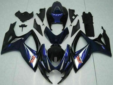 Wholesale 2006-2007 Suzuki GSXR 600/750 Motorcycle Fairings - Glossy Black Blue Canada