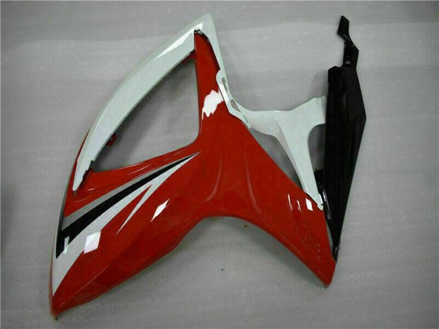 2006-2007 Suzuki GSXR 600/750 Motorcycle Fairings - White Red Glossy Black Stripe Canada
