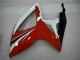 2006-2007 Suzuki GSXR 600/750 Motorcycle Fairings - White Red Glossy Black Stripe Canada