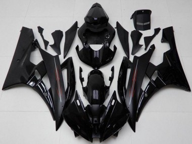 Wholesale 2006-2007 Yamaha YZF R6 Motorcycle Fairing Kits - Glossy Black Matte Black Canada