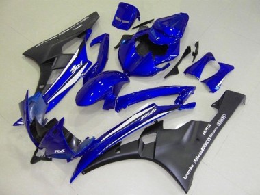 Wholesale 2006-2007 Yamaha YZF R6 Motorcycle Fairings - Blue White Matte Black Motul Canada