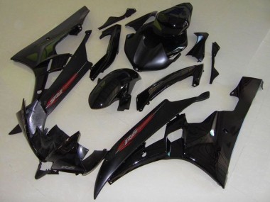 Wholesale 2006-2007 Yamaha YZF R6 Motorcycle Fairings - Glossy Black Matte Black Red OEM Style Canada