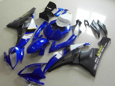 Wholesale 2006-2007 Yamaha YZF R6 Motorcycle Fairings - White Blue Matte Black Motul Michelin Canada