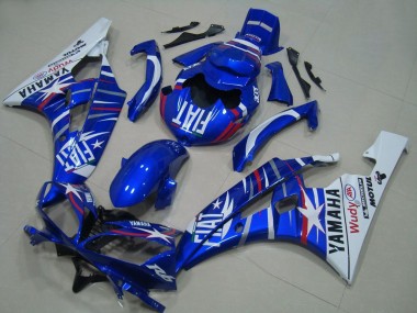 Wholesale 2006-2007 Yamaha YZF R6 Motorcycle Fairings - White Blue Fiat Motul Michelin Canada