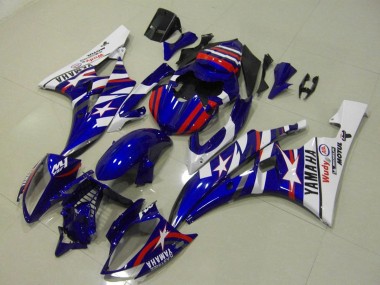 Wholesale 2006-2007 Yamaha YZF R6 Motorcycle Fairings - White Blue Red Motul Michelin Canada