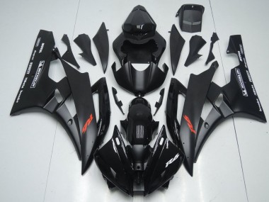 Wholesale 2006-2007 Yamaha YZF R6 Motorcycle Fairings - Glossy Black Matte Black Red Motul Michelin Canada