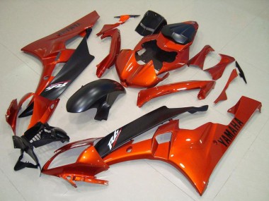 Wholesale 2006-2007 Yamaha YZF R6 Motorcycle Fairing - Orange Matte Black Canada