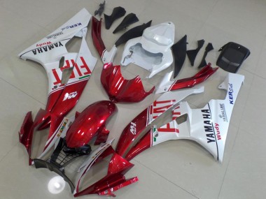 Wholesale 2006-2007 Yamaha YZF R6 Motorcycle Fairings - White Red Fiat Yamalube Canada