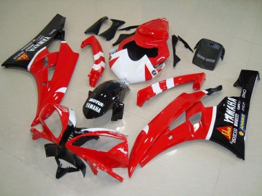 Wholesale 2006-2007 Yamaha YZF R6 Motorcycle Fairings - Red White Glossy Black Motul Canada