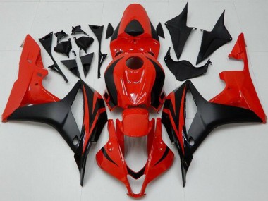 Wholesale 2007-2008 Honda CBR600RR Bike Fairings - Red Matte Black Canada