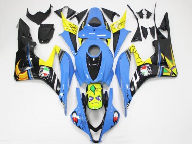 Wholesale 2007-2008 Honda CBR600RR Motorcycle Fairings - Light Blue Yellow Glossy Black Shark Canada