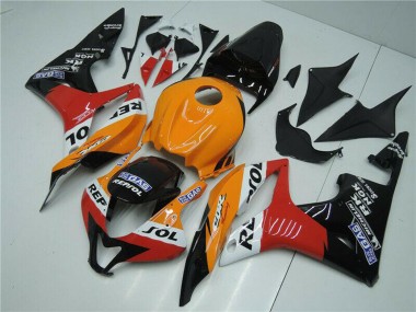 Wholesale 2007-2008 Honda CBR600RR Bike Fairings - Orange White Red Glossy Black Repsol Canada