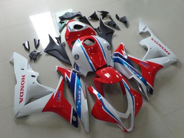 Wholesale 2007-2008 Honda CBR600RR Motorcycle Fairings - White Red Light Blue HRC Canada