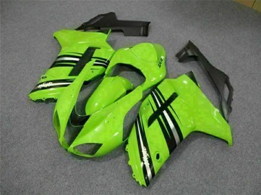 Wholesale 2007-2008 Kawasaki ZX6R Motorcycle Fairing Kits - Green Black Canada