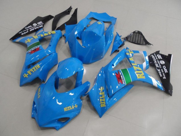 2007-2008 Suzuki GSXR 1000 Motorcycle Fairings - Blue Yellow Black Rizla Racing Canada