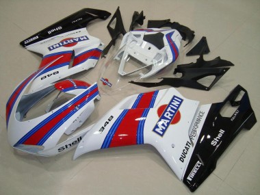 Wholesale 2007-2014 Ducati 848 Motorcycle Fairings - White Red Green Glossy Black Martini Canada