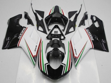 Wholesale 2007-2014 Ducati 848 Motorcycle Fairing Kits - White Red Green Glossy Black Canada
