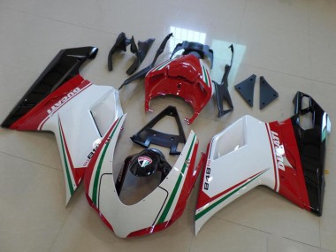 Wholesale 2007-2014 Ducati 848 Motorcycle Fairing - White Red Green Glossy Black Canada