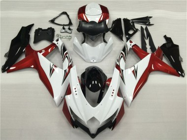 Wholesale 2008-2010 Suzuki GSXR 600/750 Motorcycle Fairings - White Red Glossy Black Canada