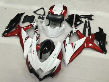 Wholesale 2008-2010 Suzuki GSXR 600/750 Motorcycle Fairings - White Red Glossy Black Canada
