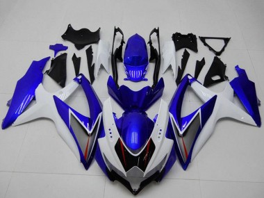 Wholesale 2008-2010 Suzuki GSXR 600/750 Motorcycle Fairings - White Blue Black Red Line Canada
