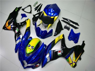 Wholesale 2008-2010 Suzuki GSXR 600/750 Motorcycle Fairings - Blue Yellow Shark Canada