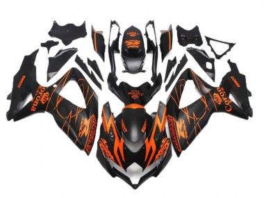 Wholesale 2008-2010 Suzuki GSXR 600/750 Motorcycle Fairings - Matte Black Orange Alstare Corona Motul Canada