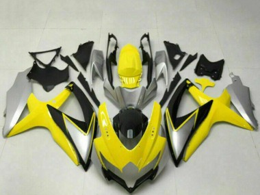 Wholesale 2008-2010 Suzuki GSXR 600/750 Motorcycle Fairings - Yellow Silver Glossy Black Canada