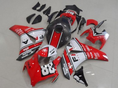 Wholesale 2008-2011 Honda CBR1000RR Motorcycle Fairings - White Red Matte Black Dunlop Fiamm 88 Canada