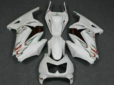 Wholesale 2008-2012 Kawasaki EX250 Motorcycle Fairings - White Red Canada