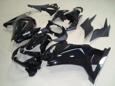 Wholesale 2008-2012 Kawasaki ZX250R Motorcycle Fairings - Glossy Black White Ninja Canada