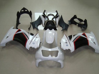Wholesale 2008-2012 Kawasaki ZX250R Motorcycle Fairings - White Red Glossy Black Canada