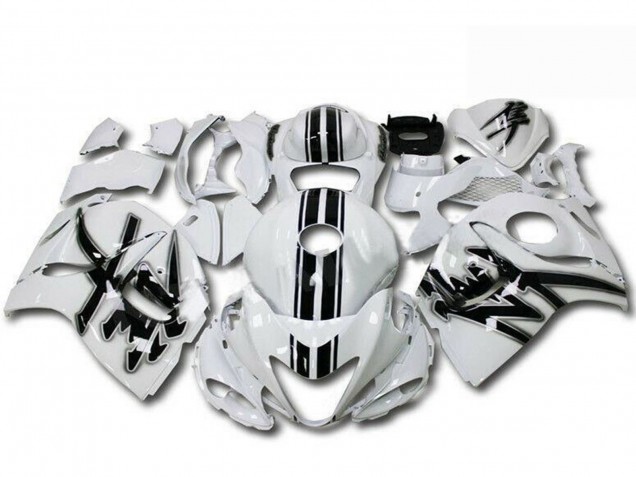 2008-2020 Suzuki GSXR 1300 Hayabusa Motorcycle Fairings - Pearl White Black Canada