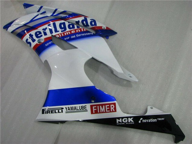2008-2016 Yamaha YZF R6 Motorcycle Fairings - White Blue Red Sterilgarda Volvo Fimer Yamalube Canada