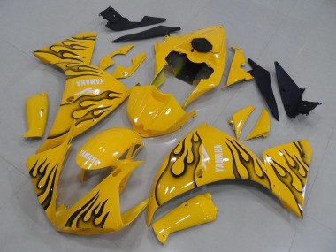 Wholesale 2009-2011 Yamaha YZF R1 Motorcycle Fairings - Yellow Black Flame Canada