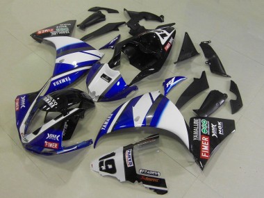 Wholesale 2009-2011 Yamaha YZF R1 Motorcycle Fairings - White Blue Black Fimer Yamalube Canada