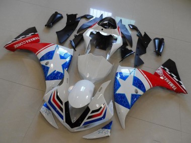 Wholesale 2009-2011 Yamaha YZF R1 Motorcycle Fairings - White Blue Red Black Ducati Star Style Canada