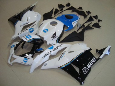 Wholesale 2009-2012 Honda CBR600RR Motorcycle Fairings - White Blue Glossy Black Konica Minolta Canada