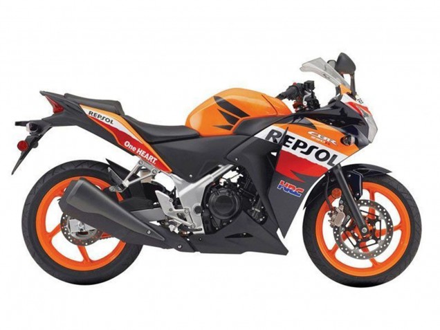 2011-2015 Honda CBR250RR Motorcycle Fairings - Orange White Red Glossy Black Repsol HRC Canada
