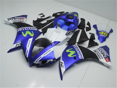 Wholesale 2012-2014 Yamaha YZF R1 Motorcycle Fairings - Blue White Black Green MoviStar Yamalube ENEOS Canada