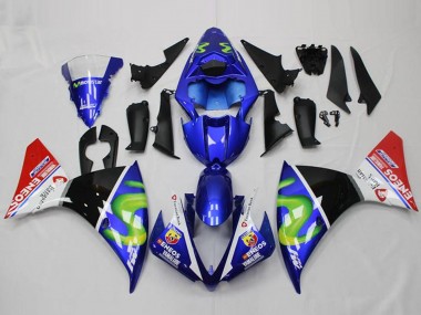 Wholesale 2012-2014 Yamaha YZF R1 Motorcycle Fairings - Blue White Red Glossy Black Green ENEOS Yamalube Canada