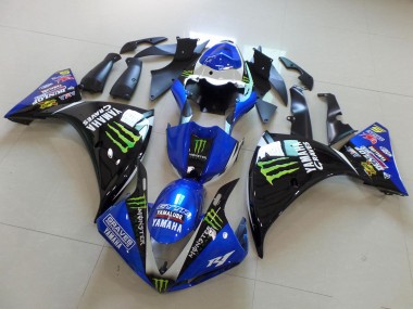 Wholesale 2012-2014 Yamaha YZF R1 Motorcycle Fairings - Blue White Glossy Black Green Graves Yamalube Monster Canada
