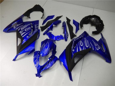 Wholesale 2013-2024 Kawasaki Ninja 300 EX300R Motorcycle Fairings - Blue Black White Flame Canada