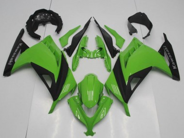 Wholesale 2013-2018 Kawasaki ZX300R Motorcycle Fairings - Green Matte Black OEM Style Canada