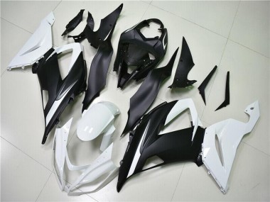 Wholesale 2013-2018 Kawasaki ZX6R Abs Fairings - White Matte Black Canada