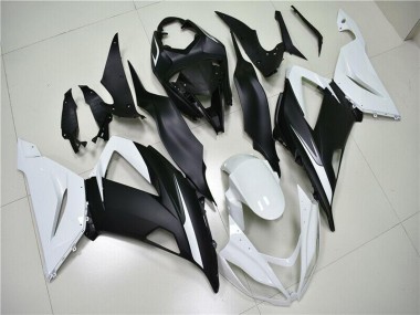 Wholesale 2013-2018 Kawasaki ZX6R Abs Fairings - White Matte Black Canada