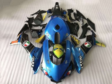 Wholesale 2015-2019 Yamaha YZF R1 Motorcycle Fairing - Blue Yellow Shark Canada