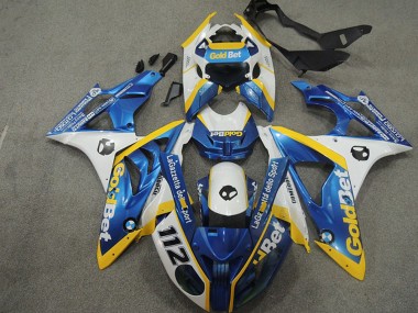 Wholesale 2009-2014 BMW S1000RR Motorcycle Fairings - White Yellow Blue GoldBet 112 Canada