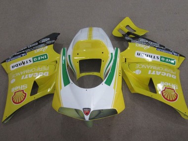 Wholesale 1993-2005 Ducati 748 Motorcycle Fairings - Yellow White Green Shell Info Strrda Canada