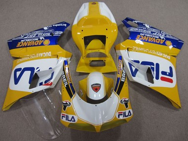 Wholesale 1993-2005 Ducati 748 Motorcycle Fairings - Yellow White Blue Fila Canada